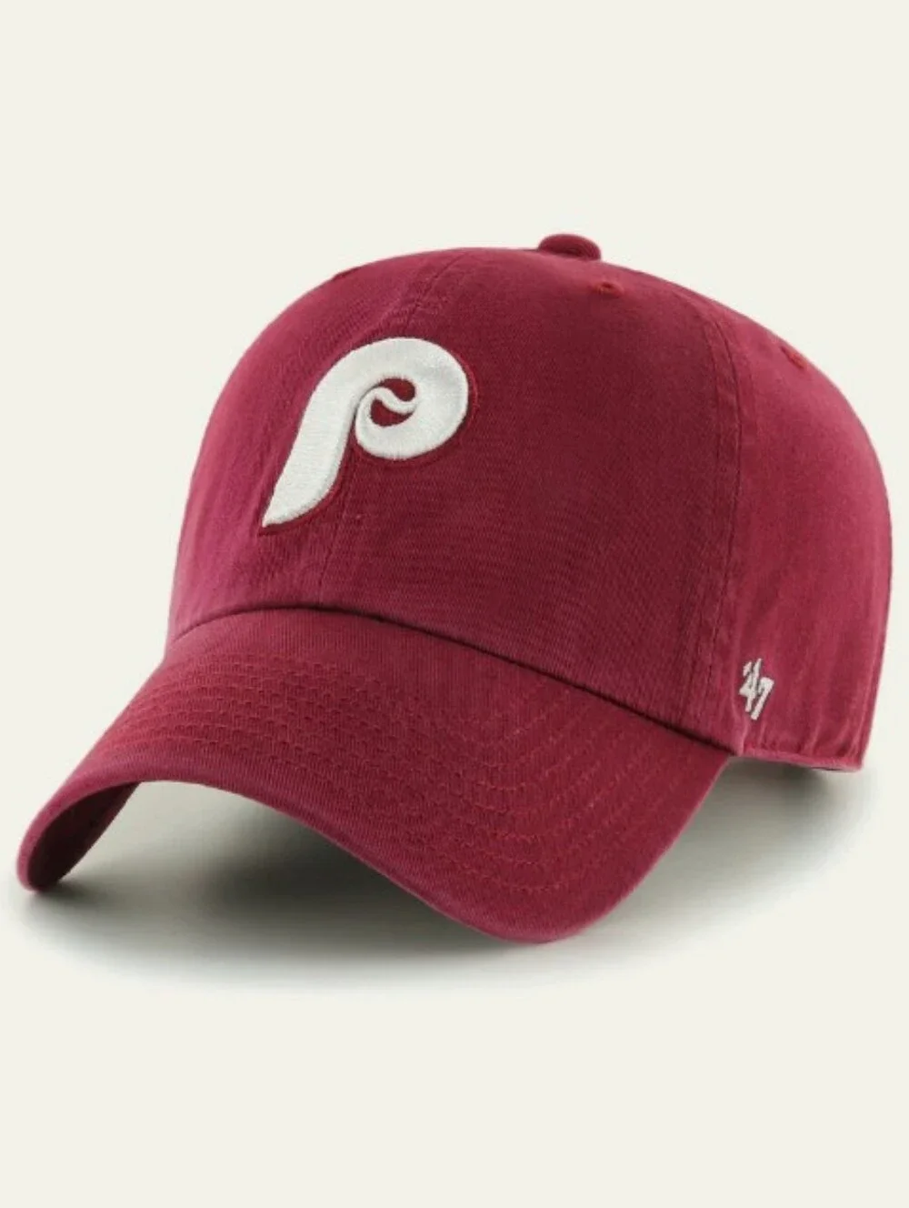 47 Brand Philadelphia Phillies Maroon Baseball Hat Adjustable Flexfit MLB Cap